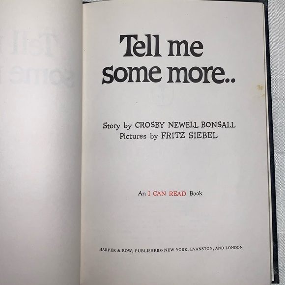 Vintage i Can Read Book Tell Me Some More Crosby Newell Children Reading - Picture 3 of 11